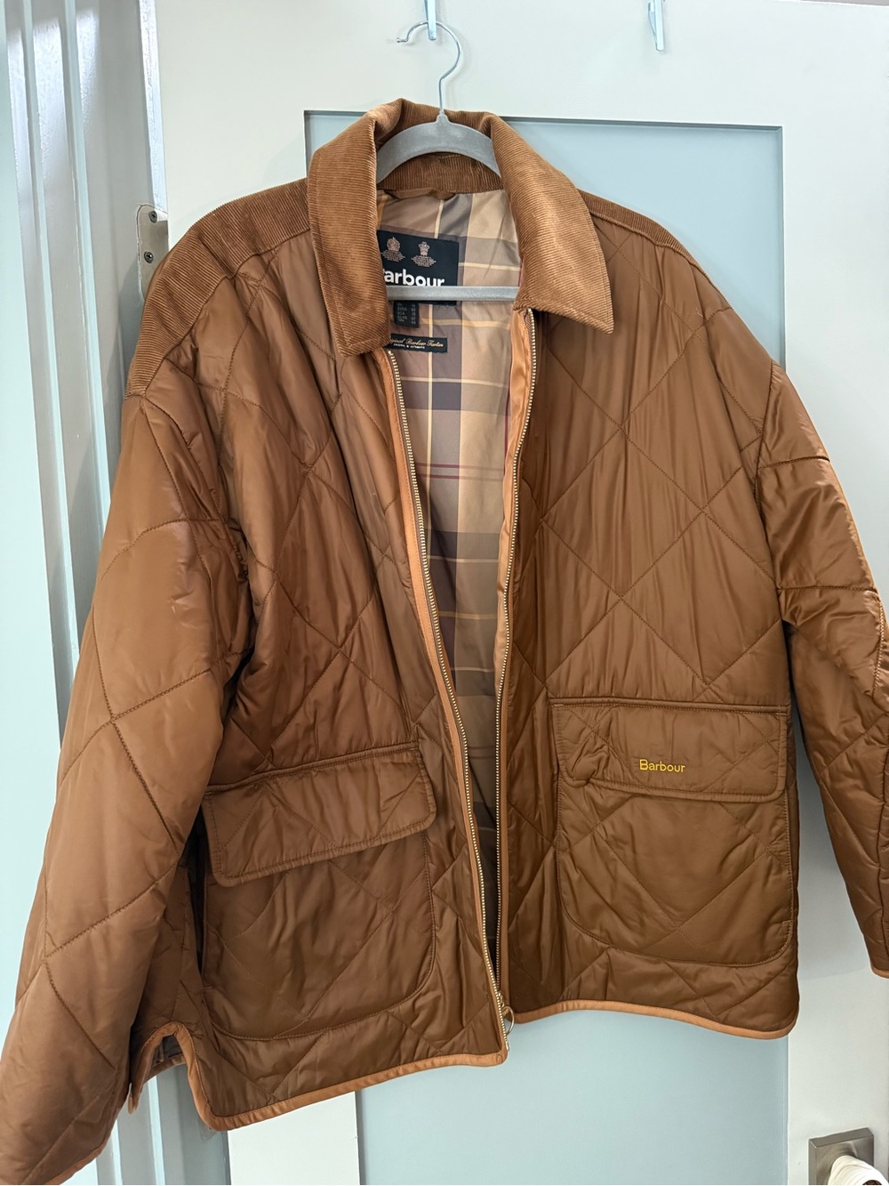NWT - Barbour Ryhope Quilted Puffer Jacket in Cognac Brown